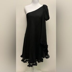 Marchesa | Dresses | Nwt Marchesa Notte One Shoulder Lam Cocktail Dress In  Gold | Poshmark